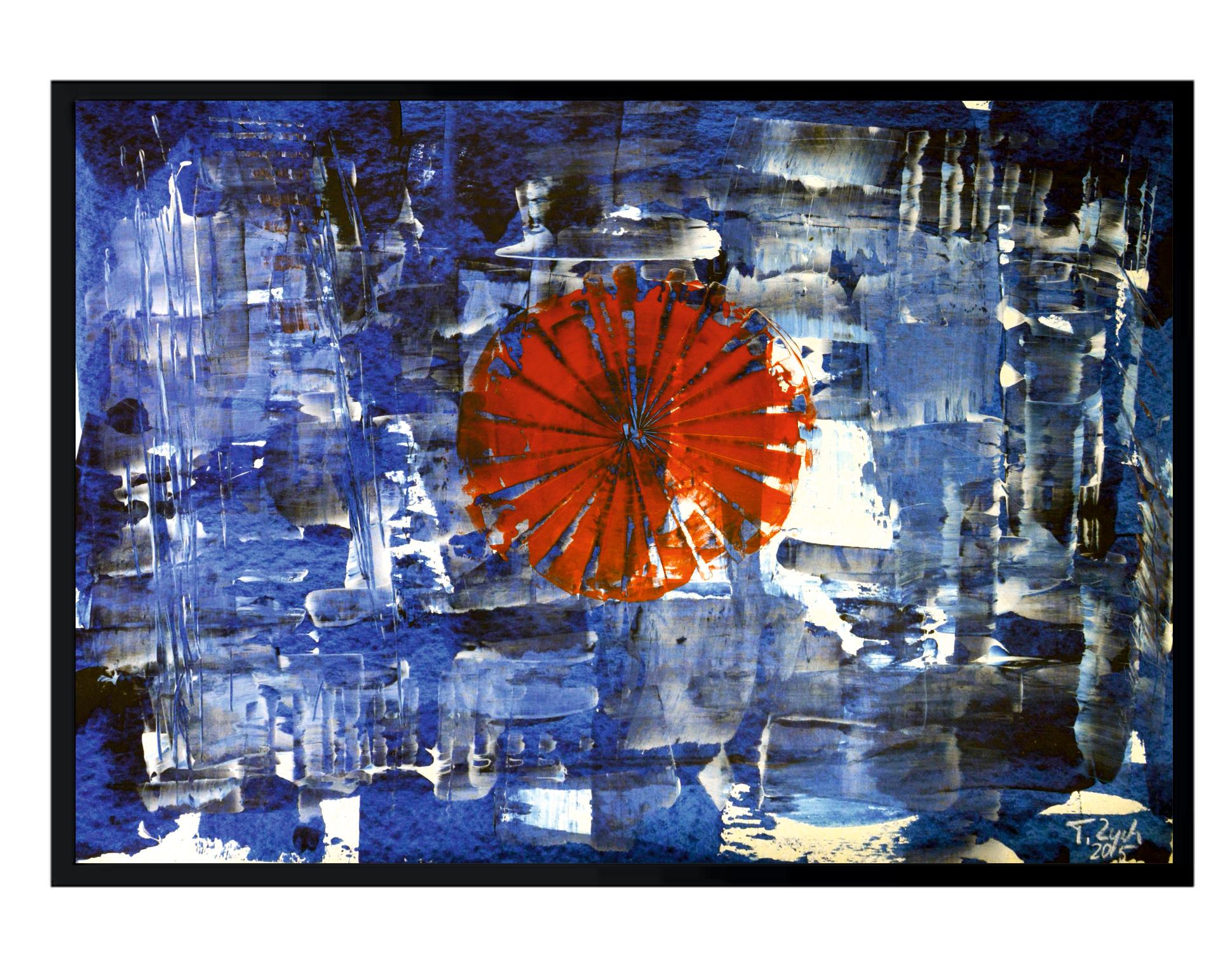Pacific / Acrylic on cardboard / 70 x 100 cm - Painting by Tadeusz Zych