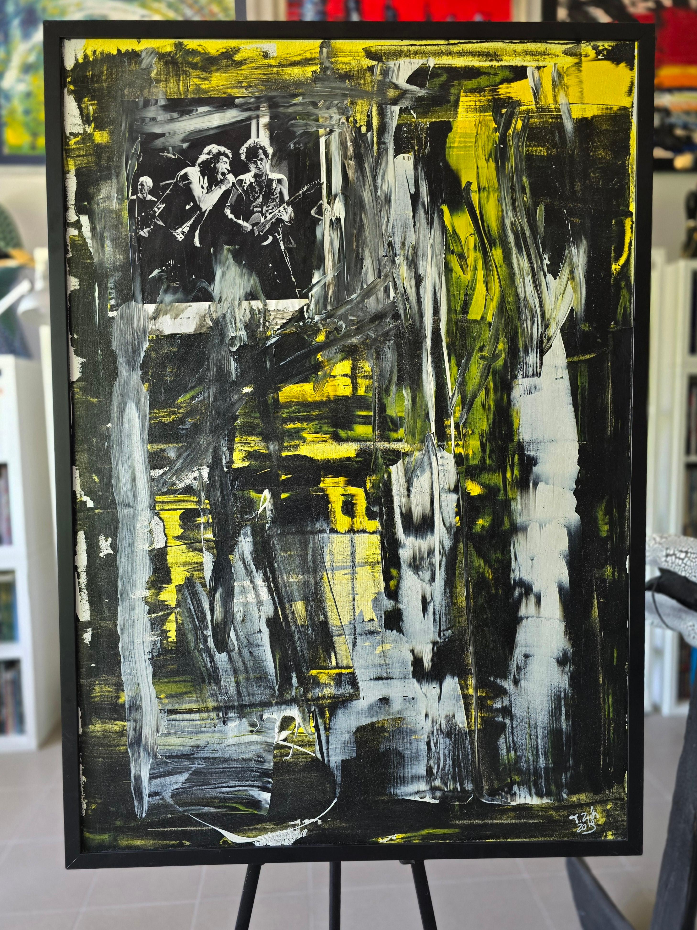 Rolling Stones / Acrylic on canvas / 100 x 70 cm - Painting by Tadeusz Zych