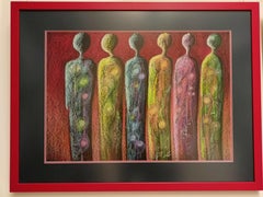 Seis hermanas / Pastel al óleo / 50 x 70 cm