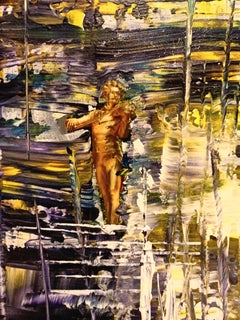 Summer storm over the blue Danube / Acrylic, photograph on canvas / 50 x 70 cm