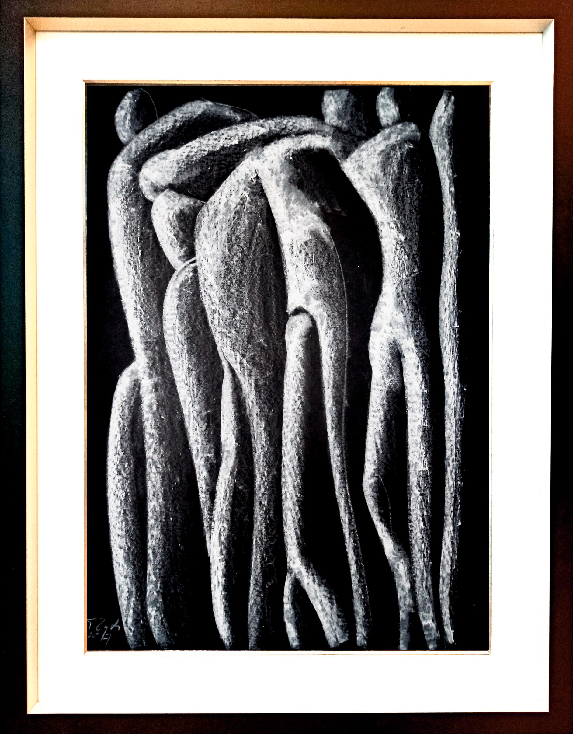 „Unity“ / Ölpastell auf Karton / 68 x 48 cm – Painting von Tadeusz Zych