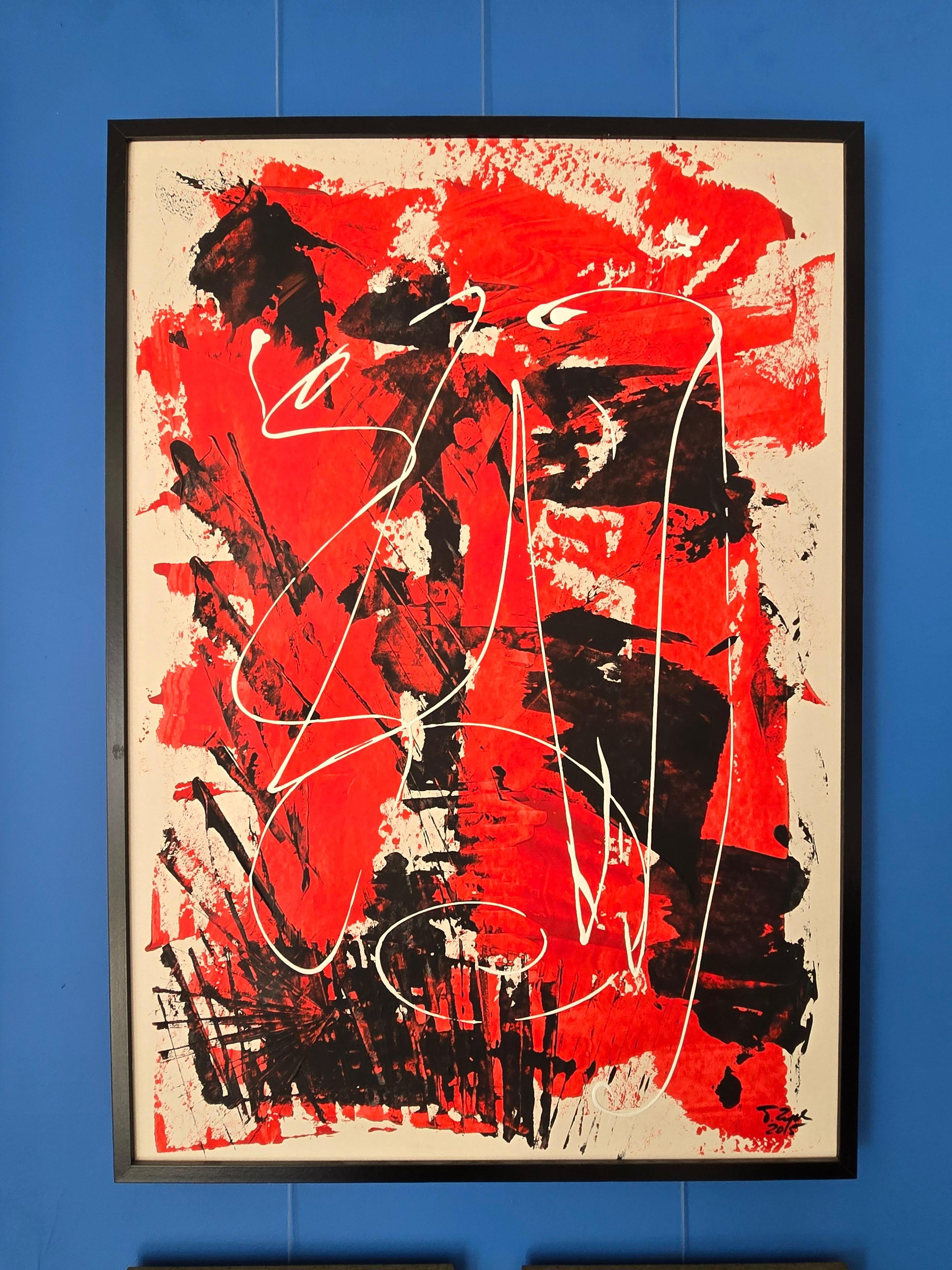 Unbenannt  Acryl auf Karton / 100 x 70 cm (Abstrakter Expressionismus), Painting, von Tadeusz Zych