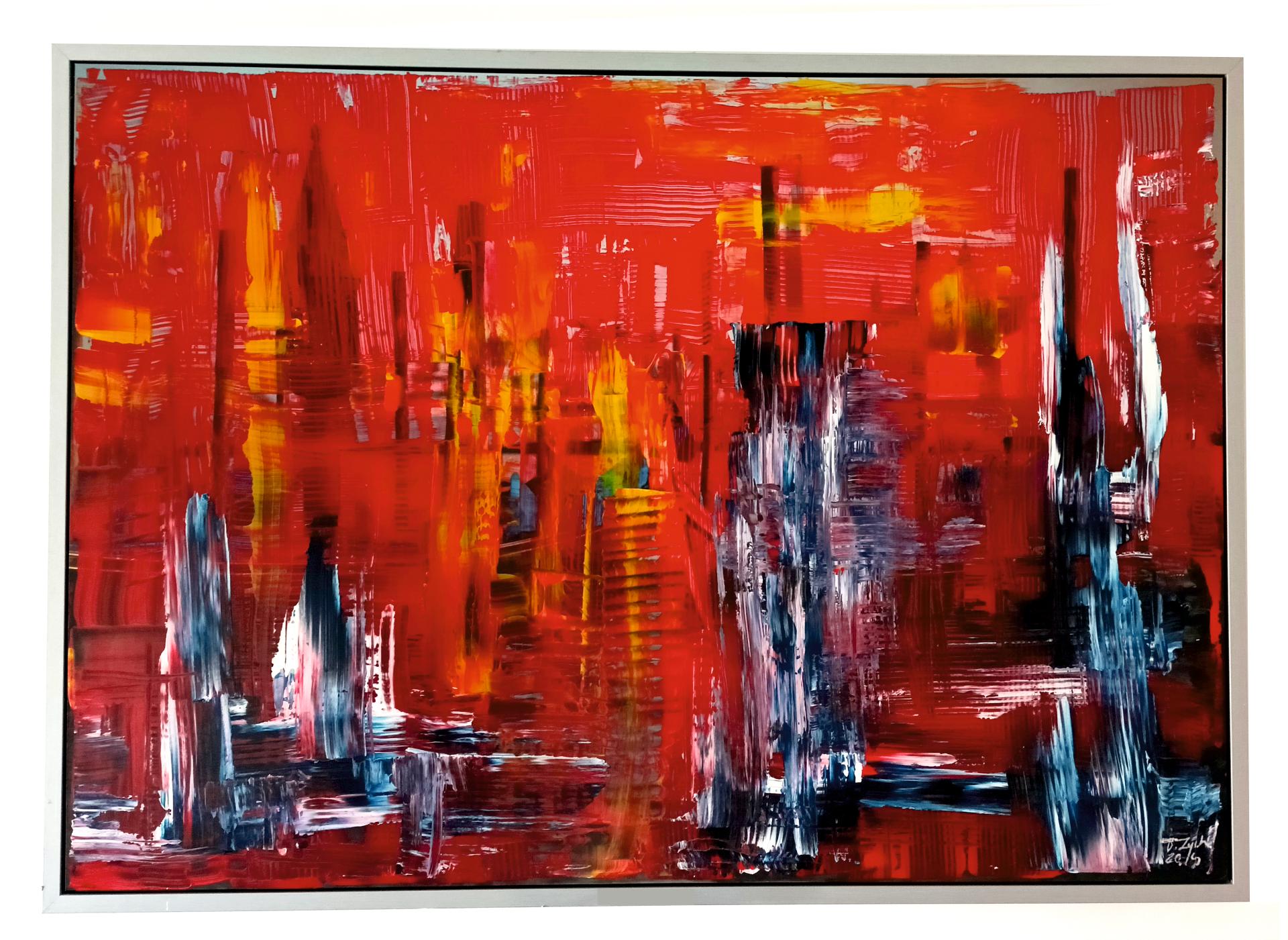 Venice. One of the paintings inspired by a stay in a given city while traveling around Italy. Italian cities series.
Each city visited created one work of abstract art, full of expression and energy.
An image full of expression and energy.
Abstract