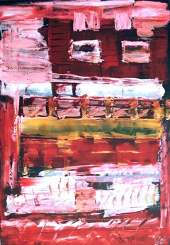 Wagons /Acrylic on cardboard / 70 x 50 cm