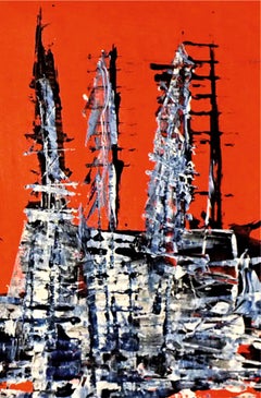 "Warships" / Acrylic on cardboard / 70 x 100 cm