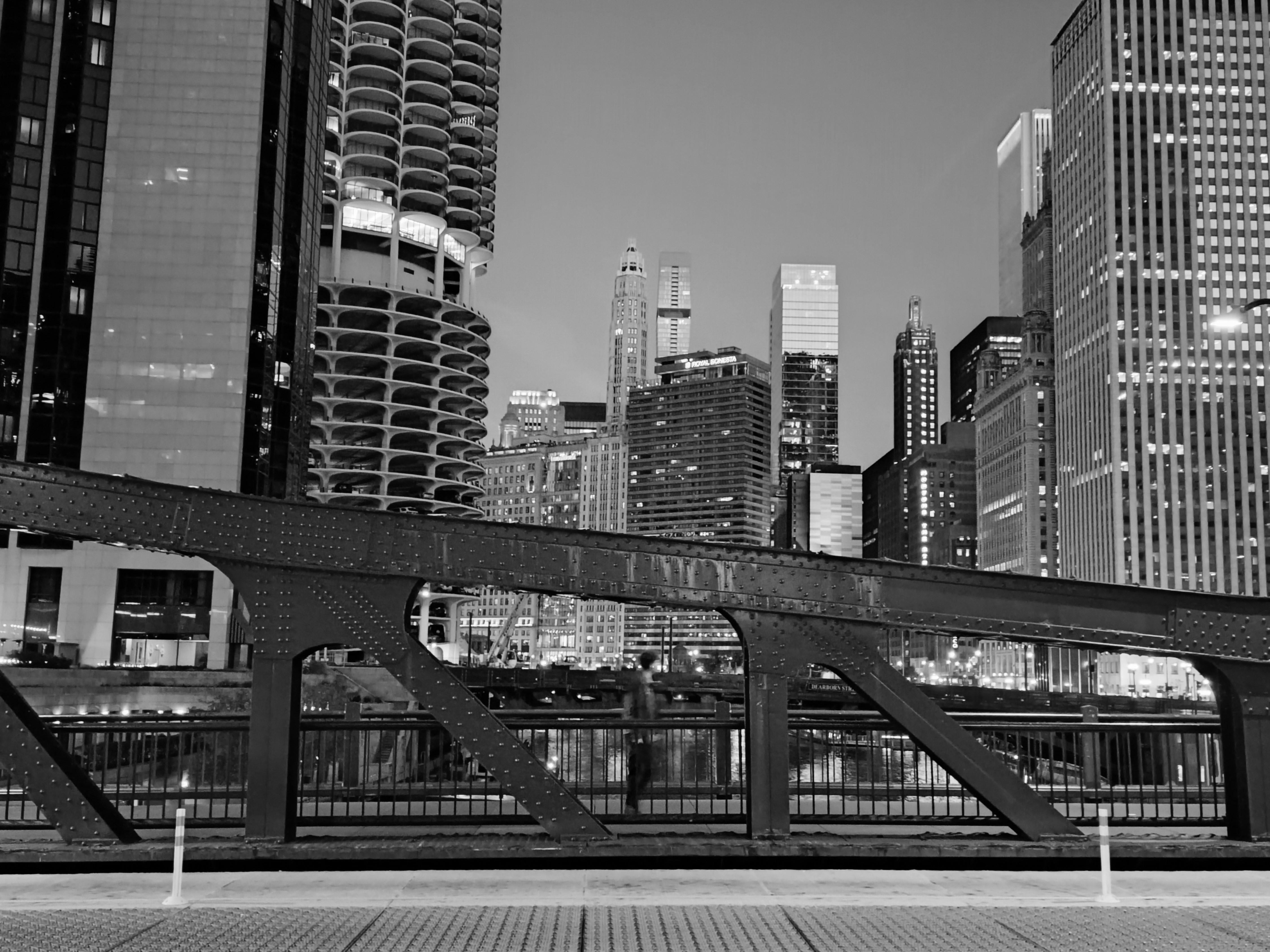 Tadeusz Zych Black and White Photograph - Bridges. Chicago I