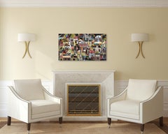 Sublime 1180 - Paysage abstrait technique mixte superposé