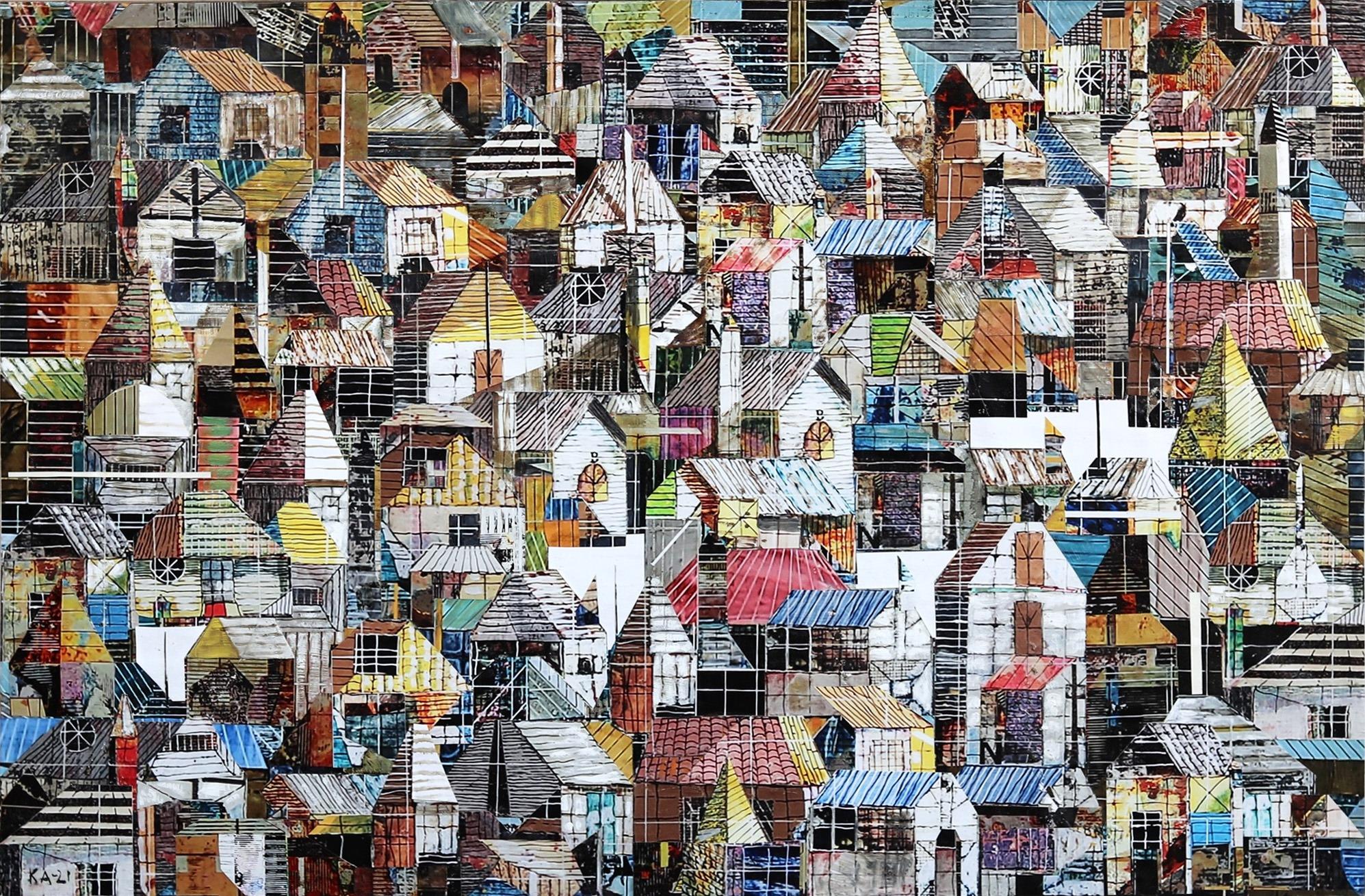 Sublime 2154 – Original Urban Landscape Photographic Collage-Kunstwerk – Mixed Media Art von Tae Ho Kang