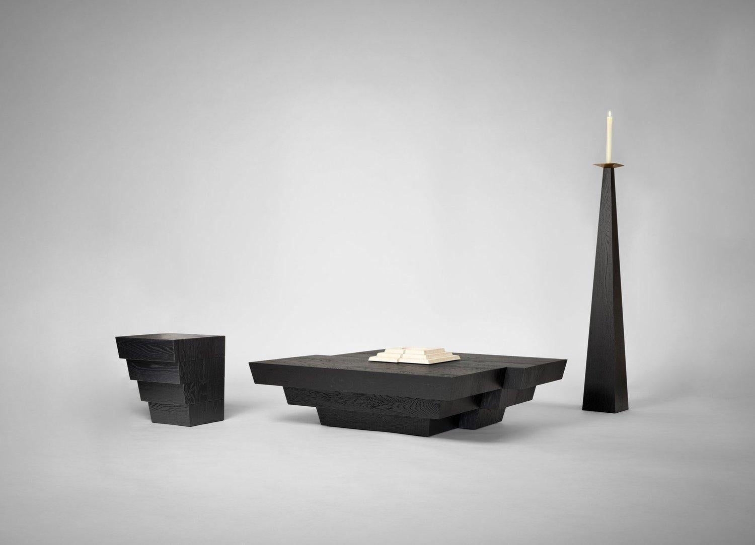 XXIe siècle et contemporain Taes 138 Table basse carrée en chêne européen noir par Mokko Amsterdam en vente