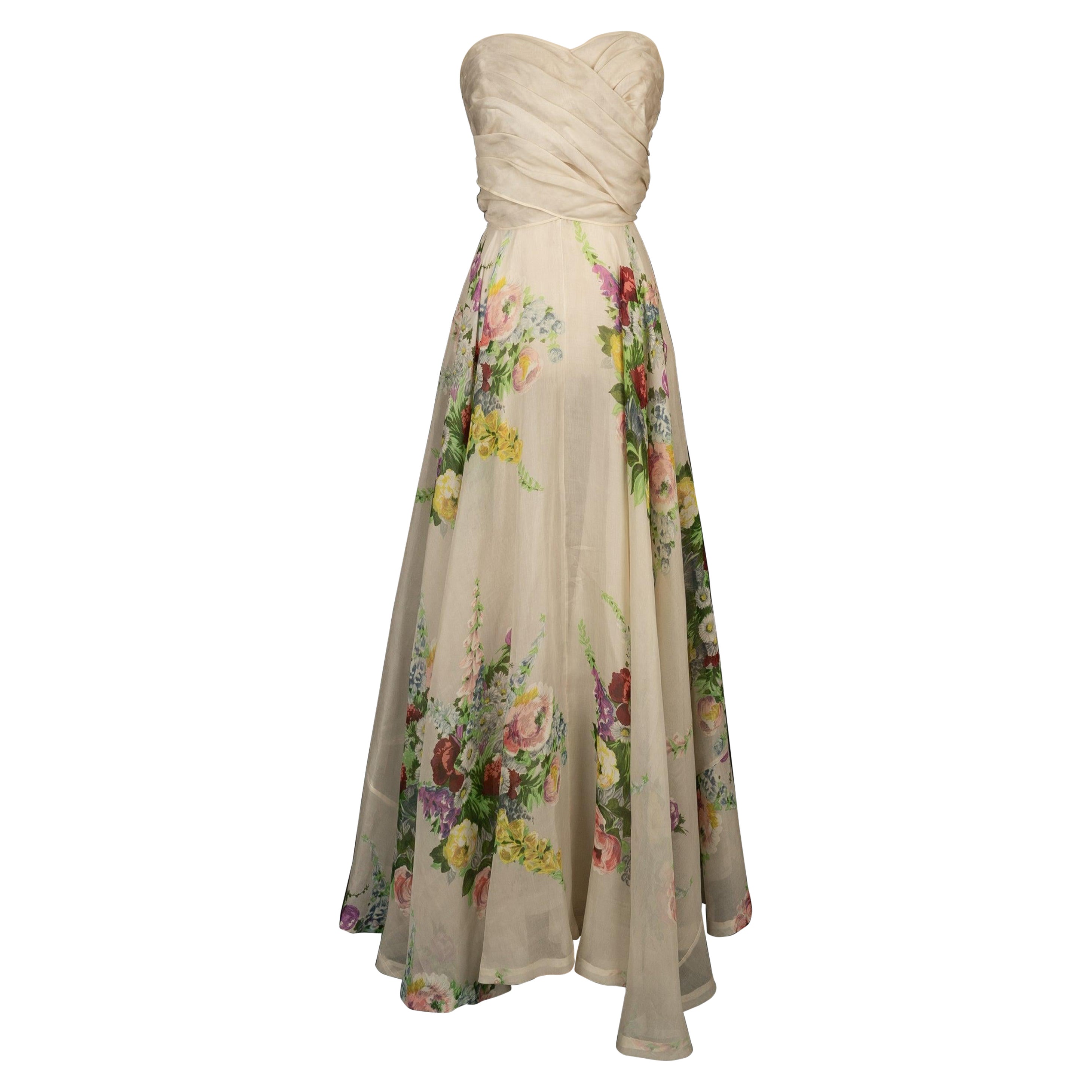 Robe bustier plissée en taffetas