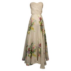 Robe bustier plissée en taffetas