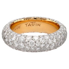 Taffin Ehering aus Platin mit Diamanten in Platinpavé-Fassung