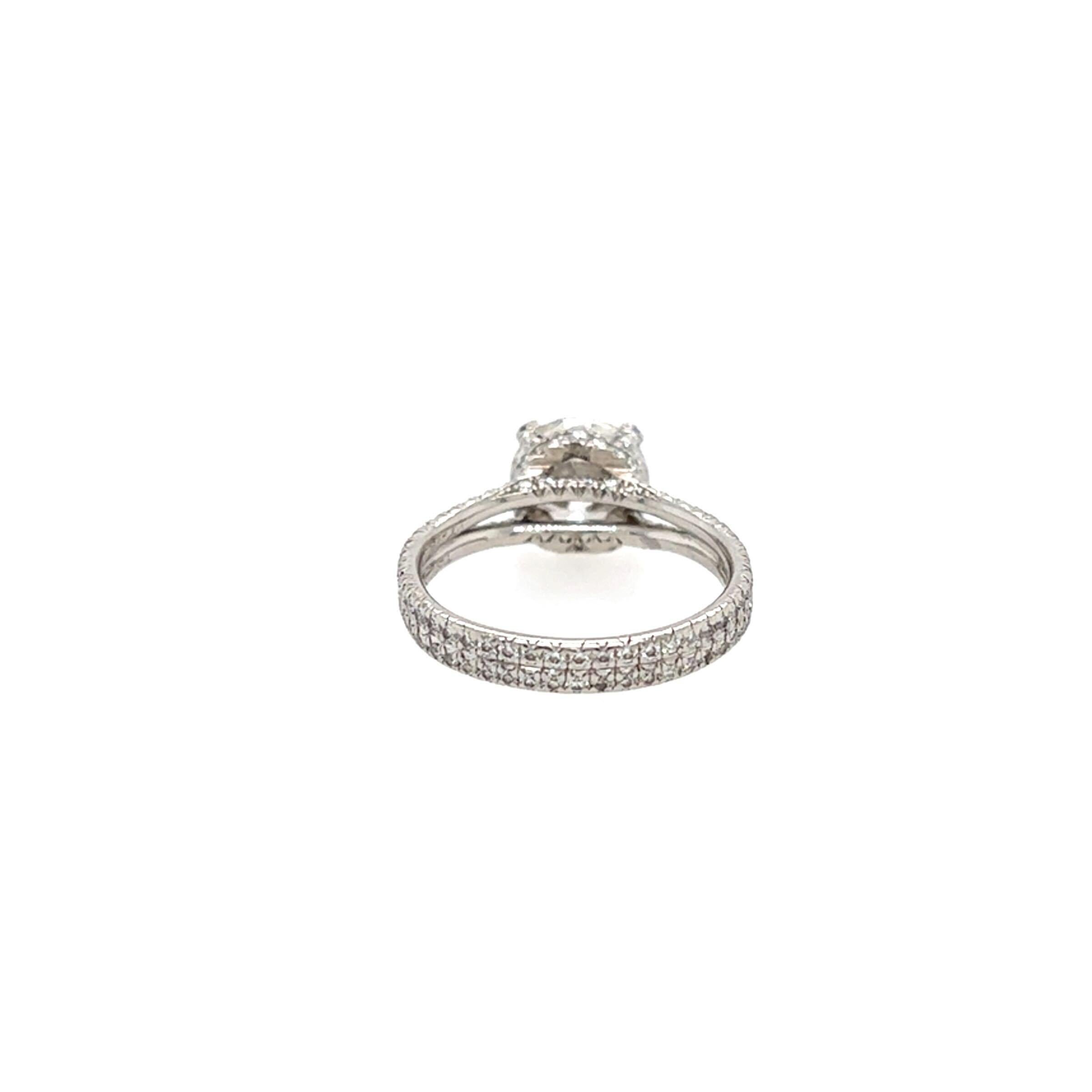 Verlobungsring aus Taffin Platin mit Diamanten (Rundschliff)