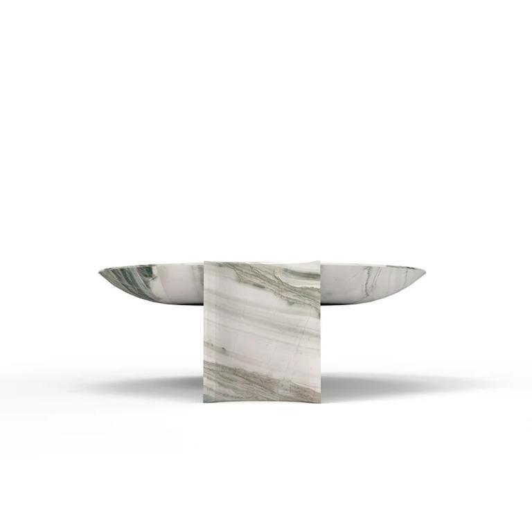XXIe siècle et contemporain Table basse Taffura - Une symphonie de pierre et de métal en vente
