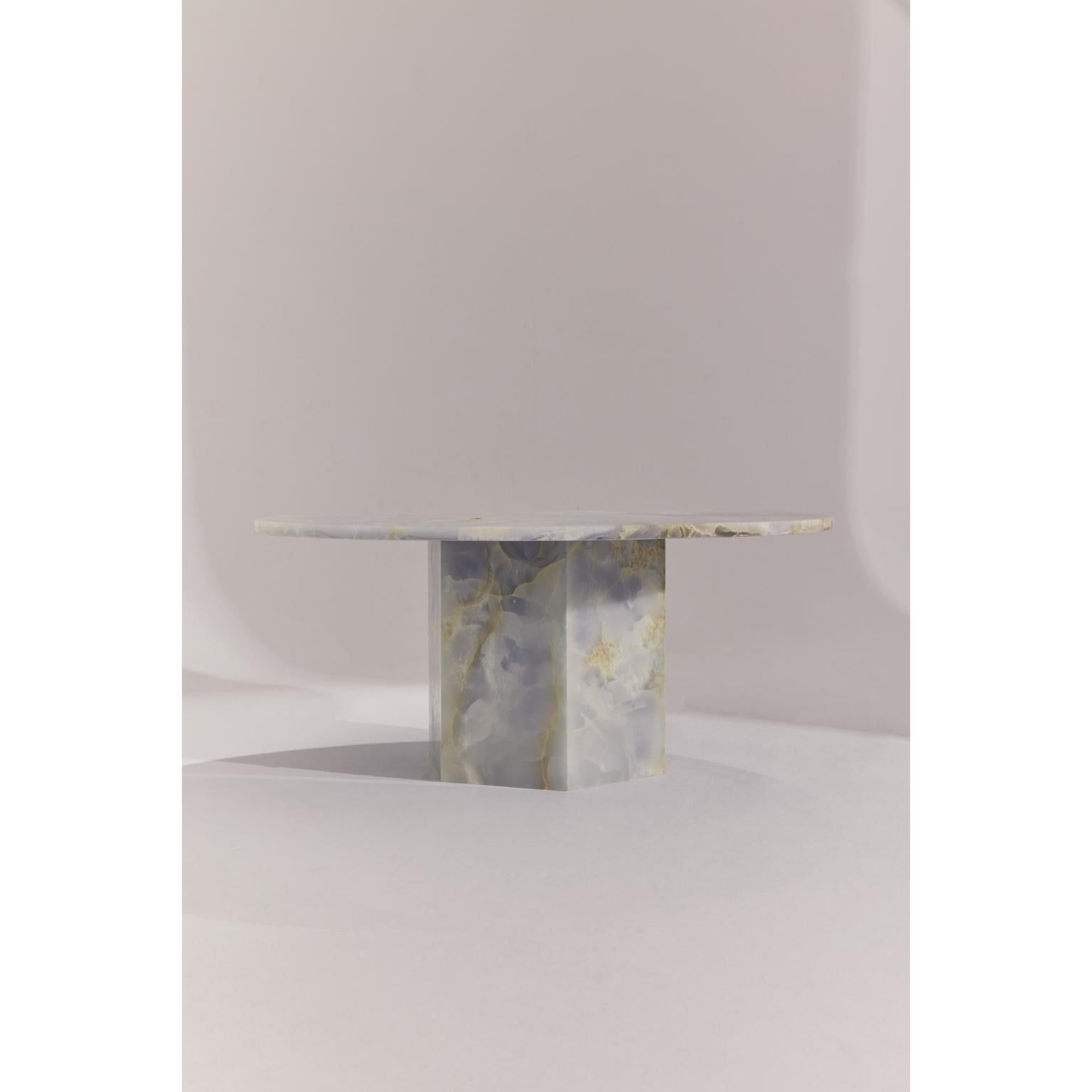 XXIe siècle et contemporain Table basse en onyx bleu Taffy par RAFFINATO en vente