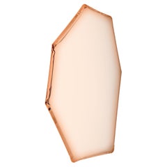 Tafla C2 Polished Stainless Steel Rose Gold Color Wall Mirror by Zieta