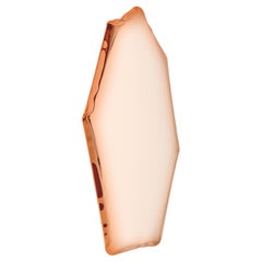 Tafla C4 Polished Stainless Steel Rose Gold Color Wall Mirror by Zieta