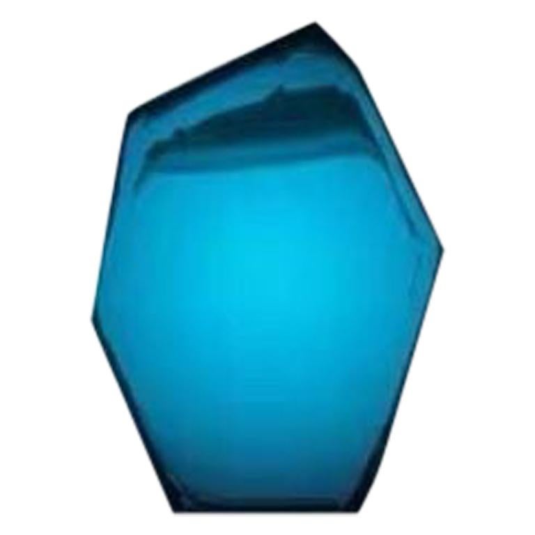 Specchio da parete in acciaio inossidabile Tafla C5 lucidato colore Deep Space Blue di Zieta