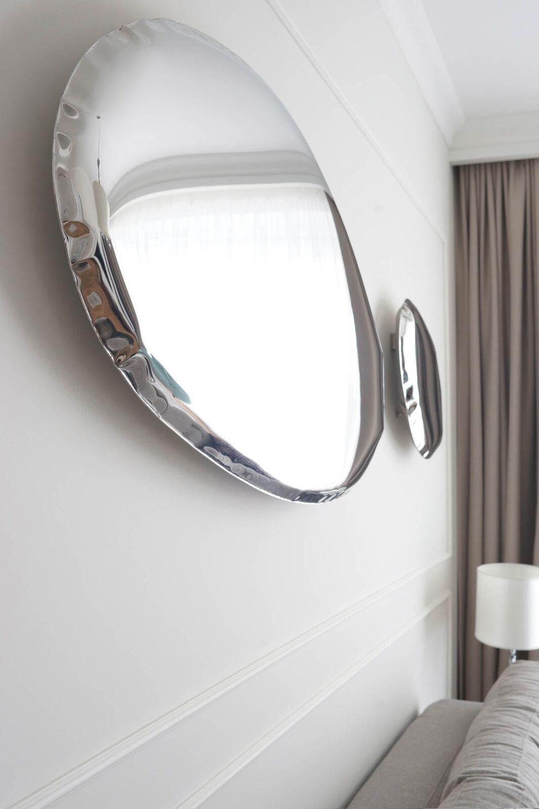 Miroir Tafla Q2 en acier inoxydable poli par Zieta en vente 5