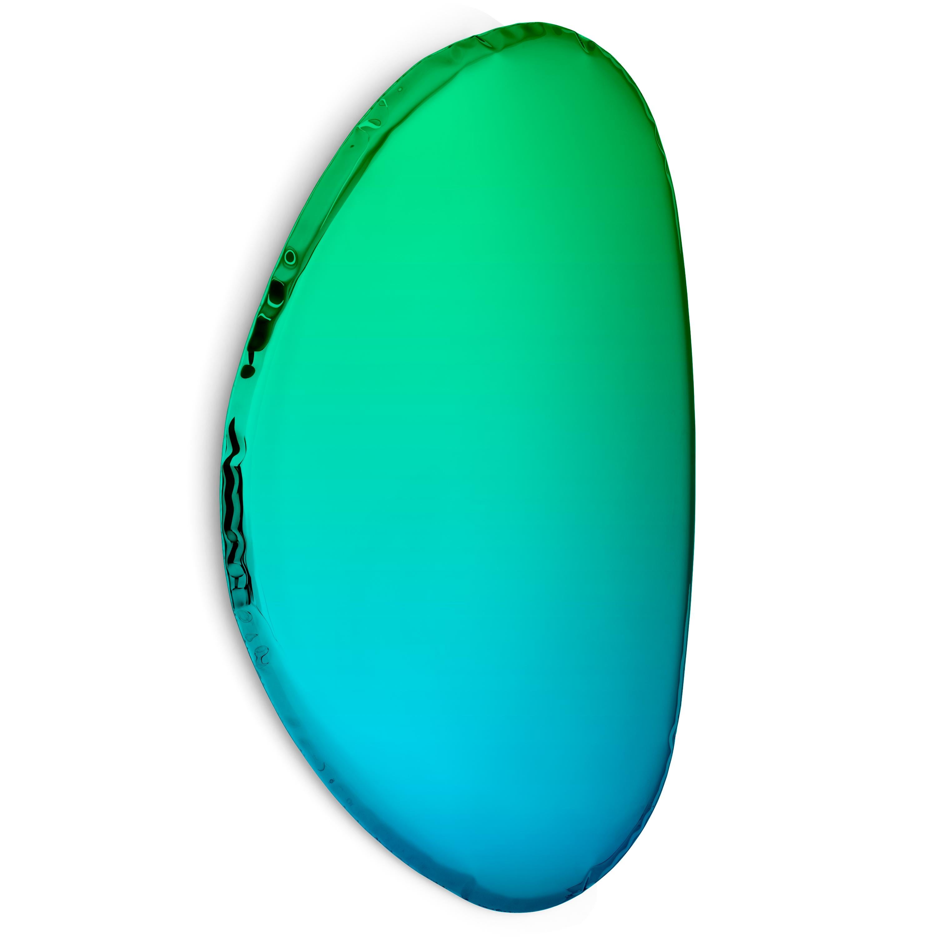 Tafla wall mirror by Zieta. Gradient Collection.
Set of 3 mirrors with Gradient (emerald + sapphire) finish. Polished stainless steel
Original Zieta items, delivered with certificate.

Tafla O2
H: 150cm W: 97cm D: 6 cm

Tafla O5
H: 60cm W: 40cm D: 6