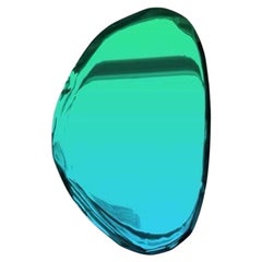 Tafla O2 Polished Gradient of Emerald and Sapphire Color Stainless Steel Wall