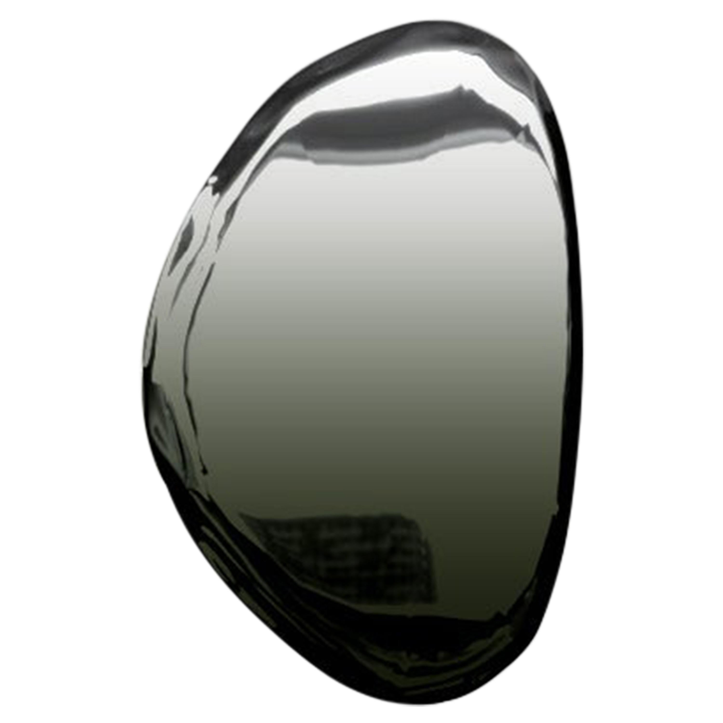 Tafla O3 Polished Dark Matter Color Stainless Steel Wall Mirror by Zieta