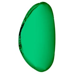 Tafla O3 Wandspiegel aus poliertem, smaragdfarbenem Edelstahl von Zieta
