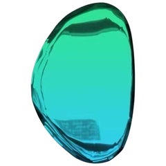 Tafla O3 Polished Gradient of Emerald and Sapphire Color Stainless Steel Wall