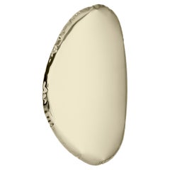 Tafla O3 Polished Stainless Steel Light Gold Color Wall Mirror by Zieta