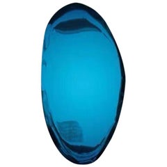 Tafla O4 Polished Deep Space Blue Color Stainless Steel Wall Mirror by Zieta