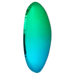 Tafla O4 Polished Gradient of Emerald and Sapphire Color Stainless Steel Wall