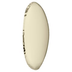 Tafla O4 Polished Stainless Steel Light Gold Color Wall Mirror by Zieta