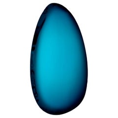 Tafla O4.5 Tiefraum-Wandspiegel aus poliertem Edelstahl in Blau von Zieta