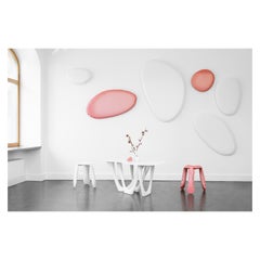 Tafla O4.5 Polished Stainless Steel White Matt Color Wall Mirror by Zieta