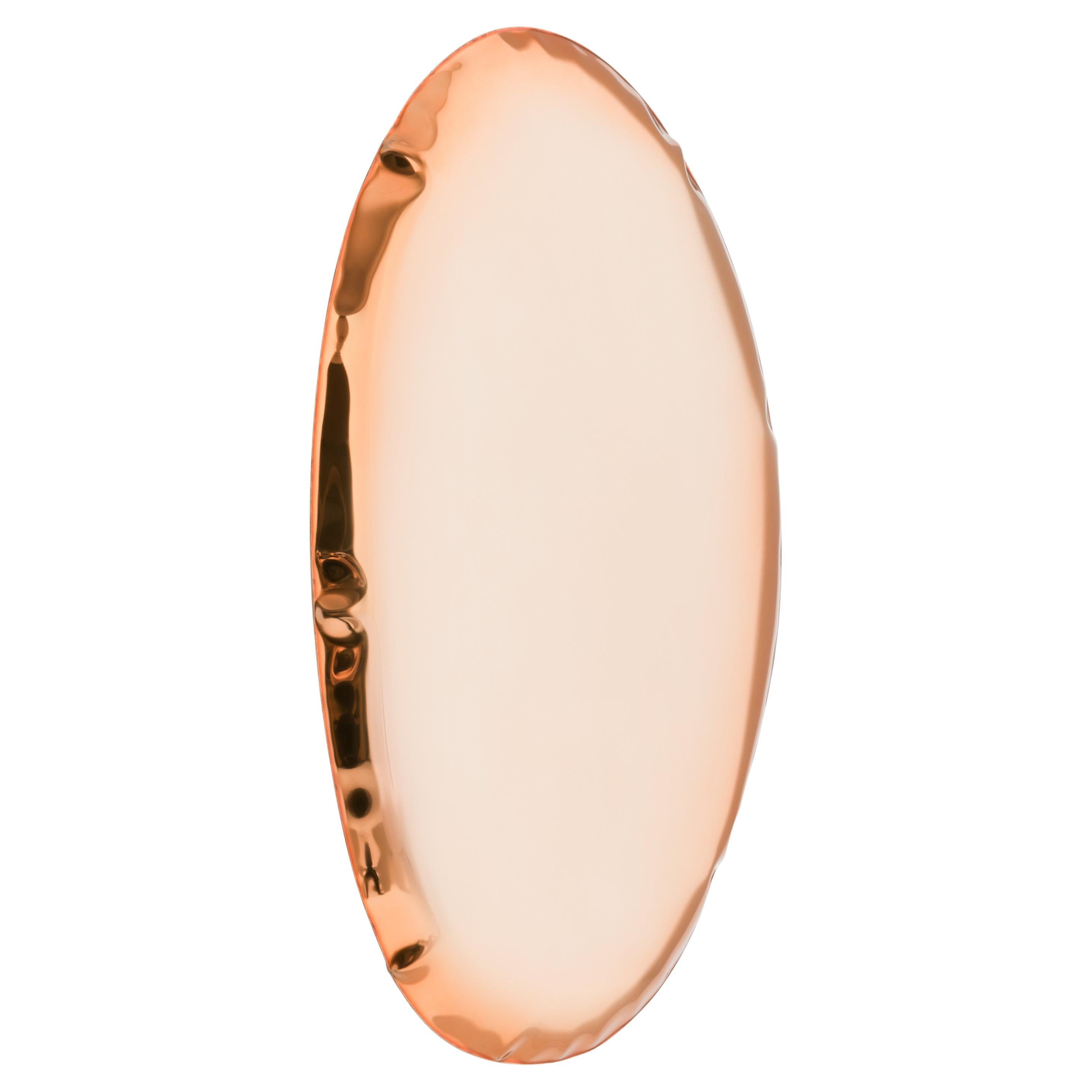 Tafla O5 Polished Stainless Steel Rose Gold Color Wall Mirror by Zieta For Sale