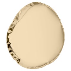Tafla O6 Polished Stainless Steel Classic Gold Color Wall Mirror by Zieta