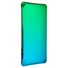 Tafla Q2 Polished Gradient of Emerald and Sapphire Color Stainless Steel Wall Mi