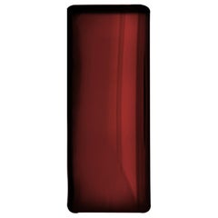 Tafla Q2 Polished Rubin Red Color Stainless Steel Wall Mirror by Zieta