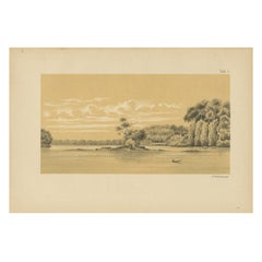 Tafra Island in Suriname - A Romantic River Landscape by Karl Martin, 1888