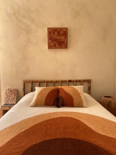 Tafrant Brown Cushion Cover, Made of Wool and Handpainted with Natural Dyes