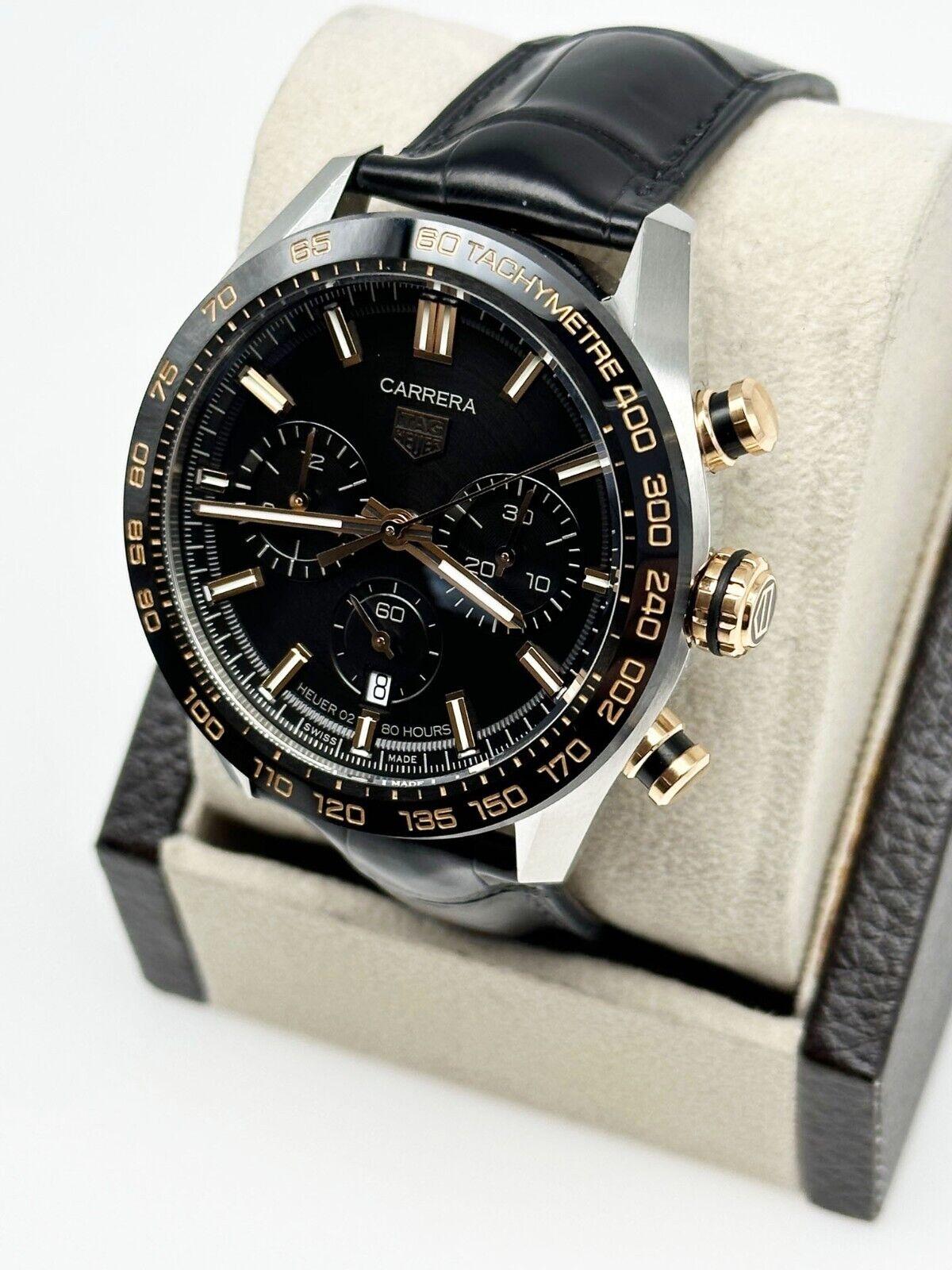TAG Carrera CBN2A5A.FC6481 Chronograph Stainless Rose Gold Box Paper 2021 For Sale 3