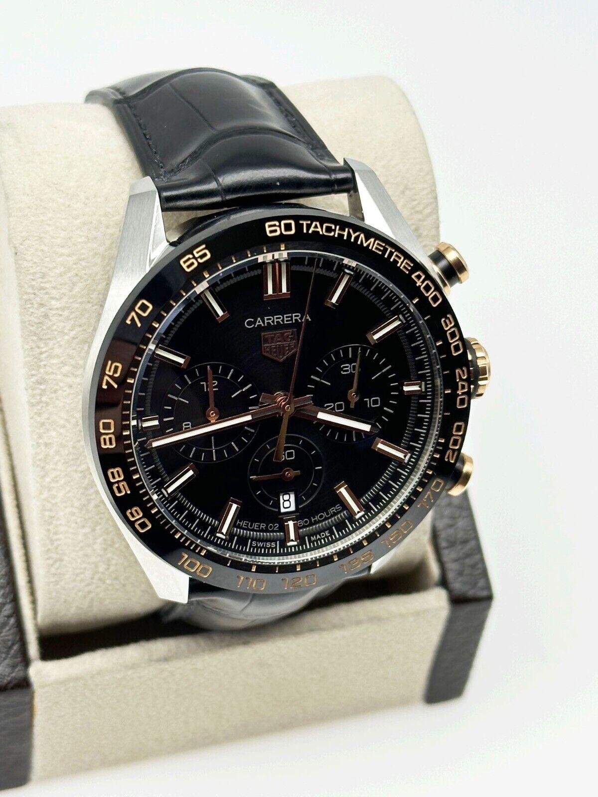 TAG Carrera CBN2A5A.FC6481 Chronograph Stainless Rose Gold Box Paper 2021 For Sale 4