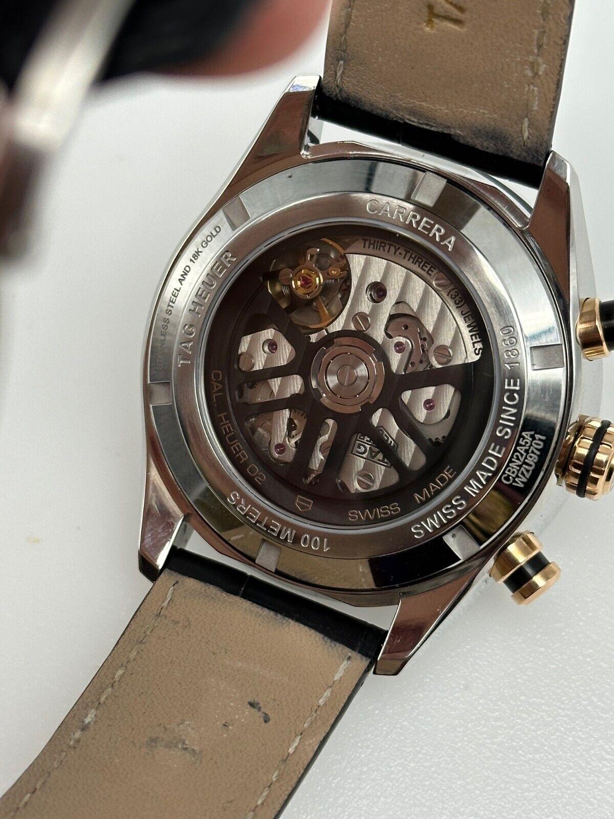 TAG Heuer Carrera CBN2A5A.FC6481 Chronograph Edelstahl Roségold Box Papier 2021 Herren