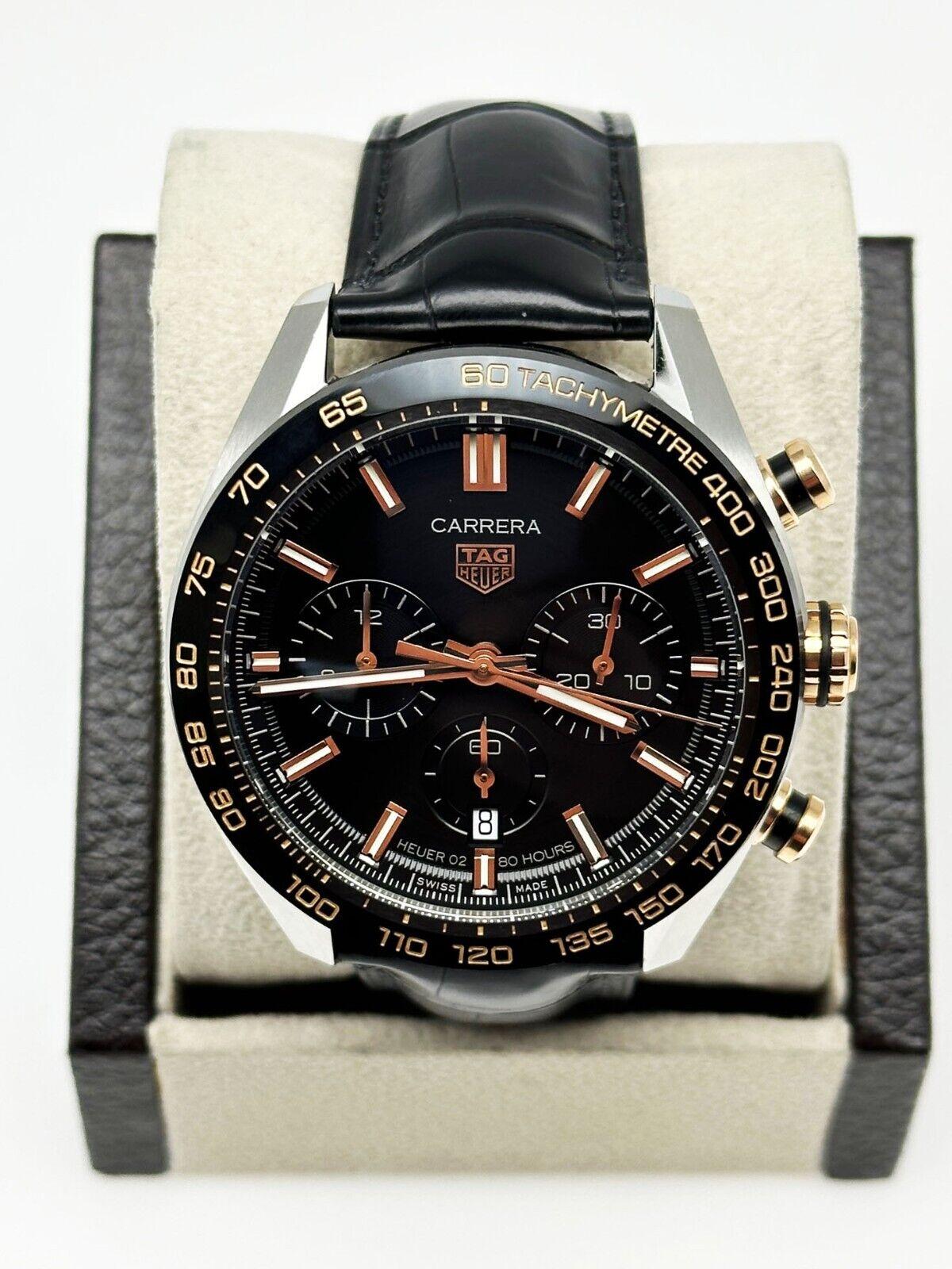TAG Carrera CBN2A5A.FC6481 Chronograph Stainless Rose Gold Box Paper 2021 For Sale 1