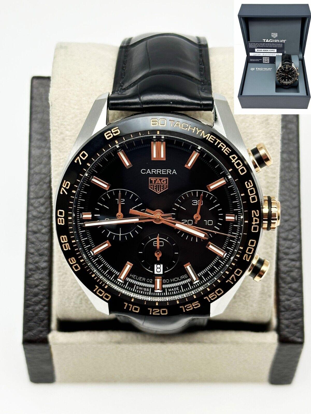 TAG Carrera CBN2A5A.FC6481 Chronograph Stainless Rose Gold Box Paper 2021 For Sale 2