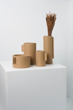 Tag Collection, Beige Concrete 4 Pot Set