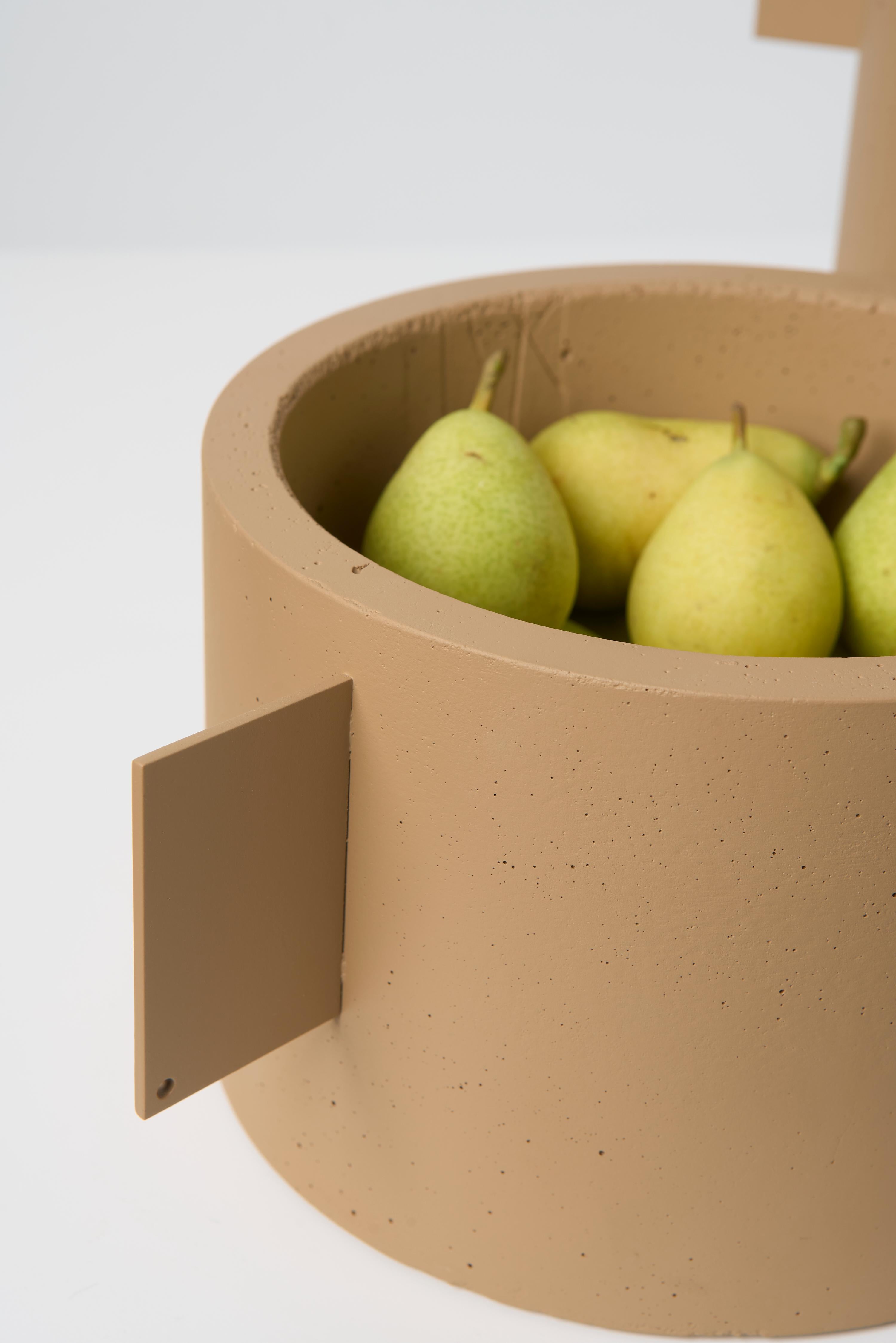 Collection'S, Set di 4 vasi in cemento beige in vendita 1