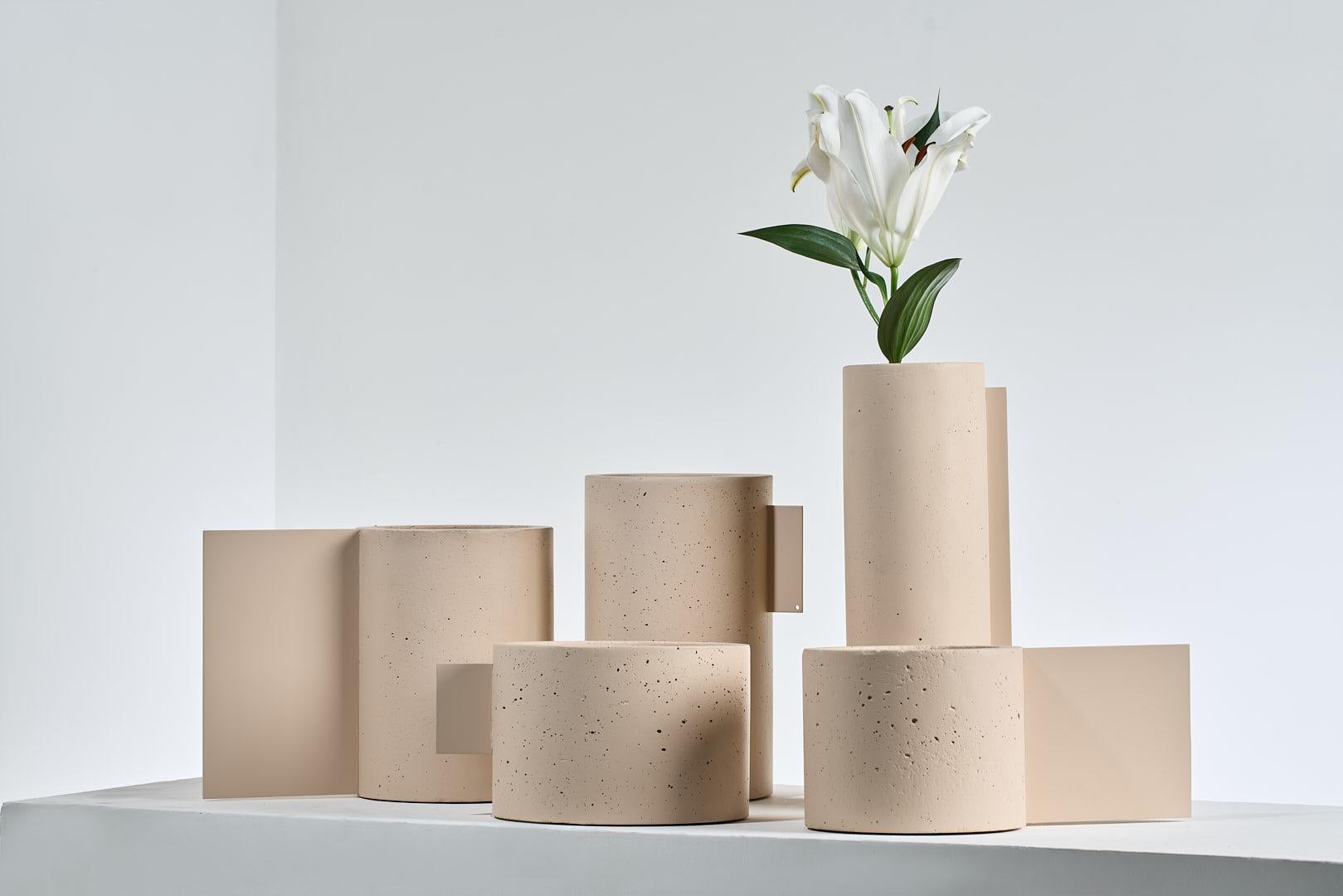 The Collective, ensemble de 5 pots en béton nude en vente 5