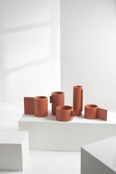 Tag Collection, Terracotta Concrete 5 Pot Set
