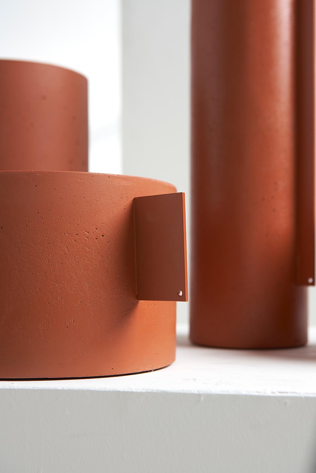 XXI secolo e contemporaneo Collection'S, Set di 5 vasi in terracotta e calcestruzzo in vendita
